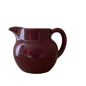 Vintage Bybee Pottery pitcher Burgundy 1990s